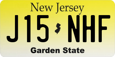 NJ license plate J15NHF
