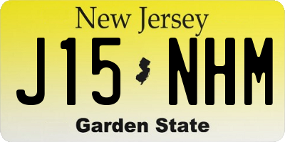 NJ license plate J15NHM