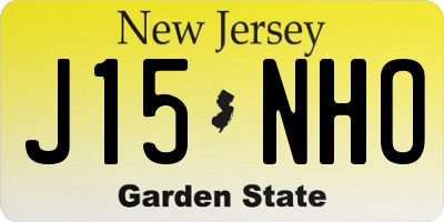 NJ license plate J15NHO