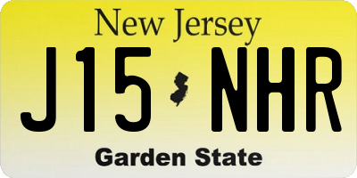 NJ license plate J15NHR