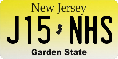 NJ license plate J15NHS