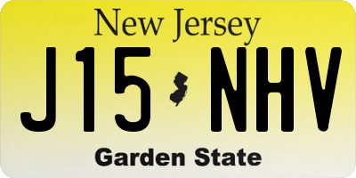 NJ license plate J15NHV