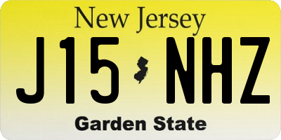 NJ license plate J15NHZ