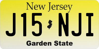 NJ license plate J15NJI
