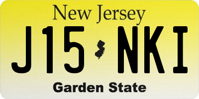 NJ license plate J15NKI