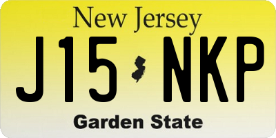 NJ license plate J15NKP