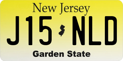 NJ license plate J15NLD