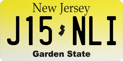 NJ license plate J15NLI