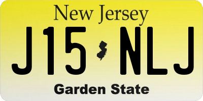 NJ license plate J15NLJ