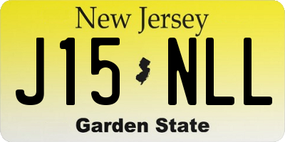NJ license plate J15NLL