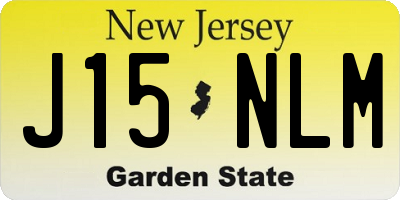 NJ license plate J15NLM