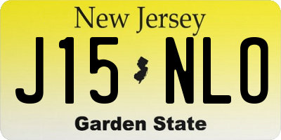 NJ license plate J15NLO