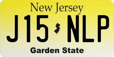 NJ license plate J15NLP