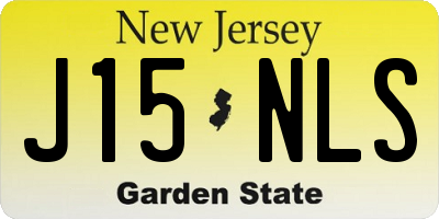 NJ license plate J15NLS