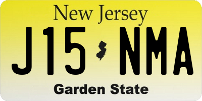 NJ license plate J15NMA