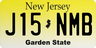 NJ license plate J15NMB