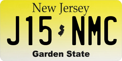 NJ license plate J15NMC