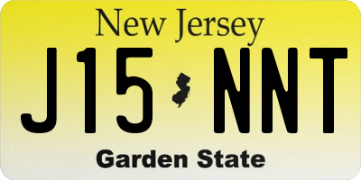 NJ license plate J15NNT