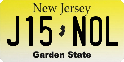 NJ license plate J15NOL
