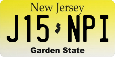 NJ license plate J15NPI