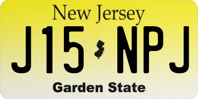 NJ license plate J15NPJ