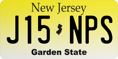 NJ license plate J15NPS