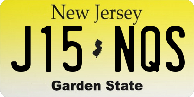 NJ license plate J15NQS
