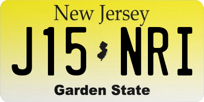 NJ license plate J15NRI
