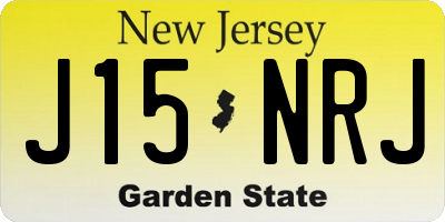 NJ license plate J15NRJ