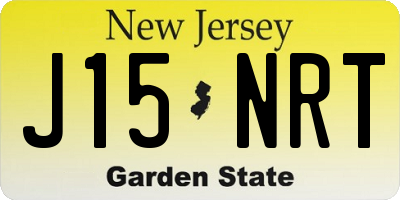 NJ license plate J15NRT