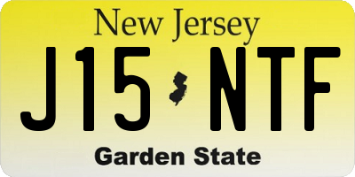 NJ license plate J15NTF