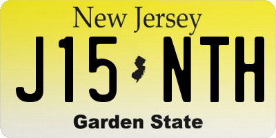 NJ license plate J15NTH