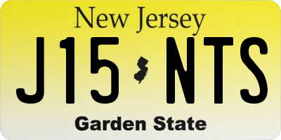 NJ license plate J15NTS