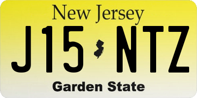NJ license plate J15NTZ