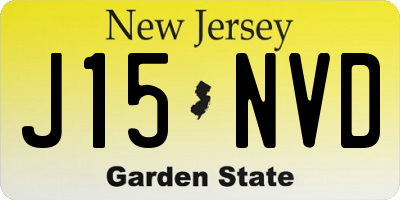 NJ license plate J15NVD