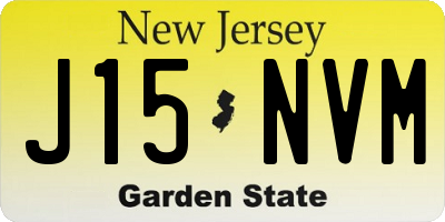 NJ license plate J15NVM