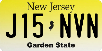 NJ license plate J15NVN