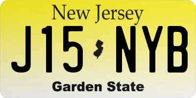 NJ license plate J15NYB