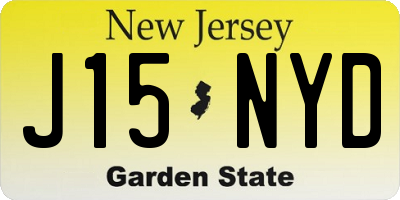 NJ license plate J15NYD