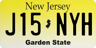 NJ license plate J15NYH