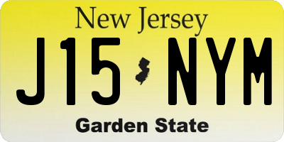NJ license plate J15NYM