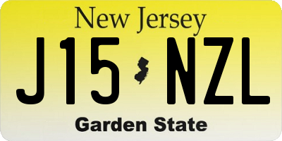 NJ license plate J15NZL