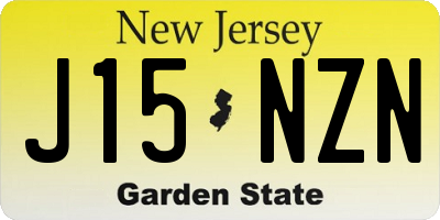 NJ license plate J15NZN