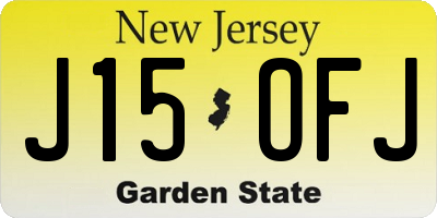 NJ license plate J15OFJ