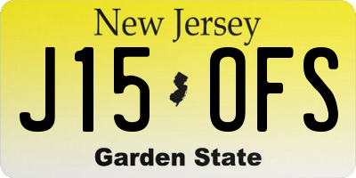 NJ license plate J15OFS