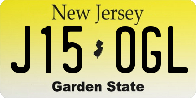 NJ license plate J15OGL