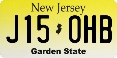 NJ license plate J15OHB