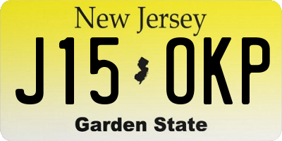 NJ license plate J15OKP
