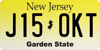 NJ license plate J15OKT