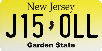 NJ license plate J15OLL